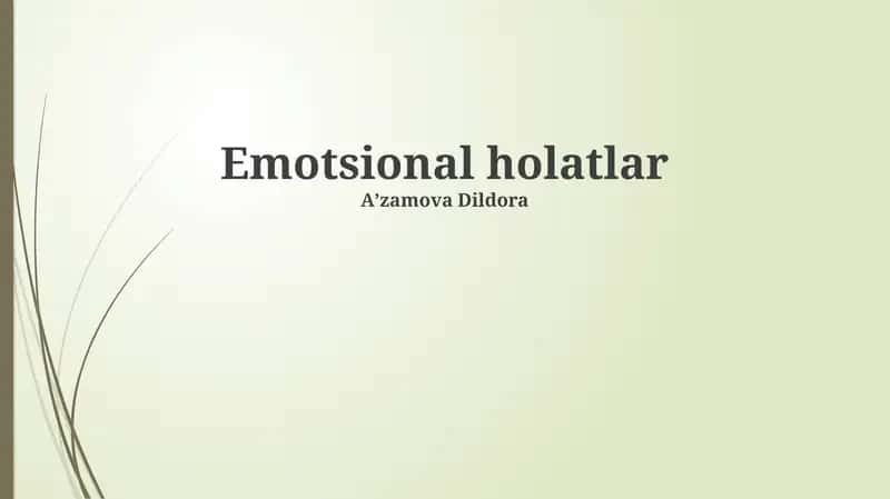 Emotsional holatlar 1