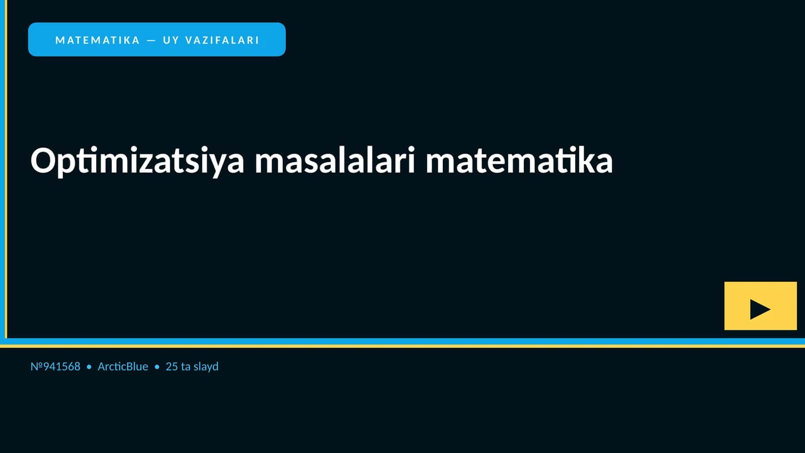 Matematika — Uy Vazifalari 1