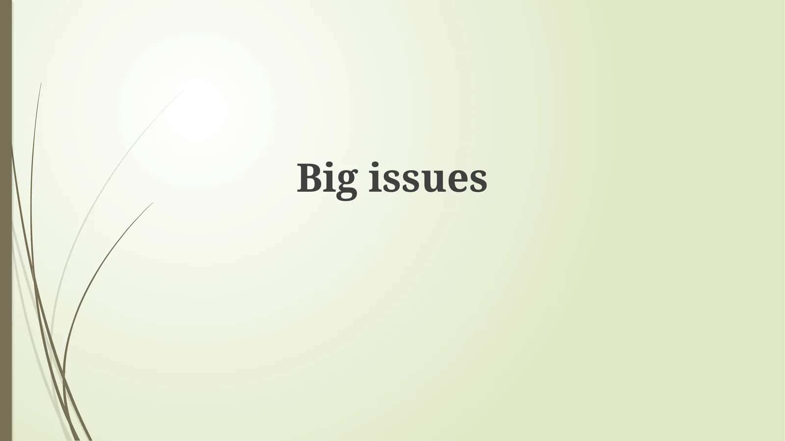 Big Issues 1