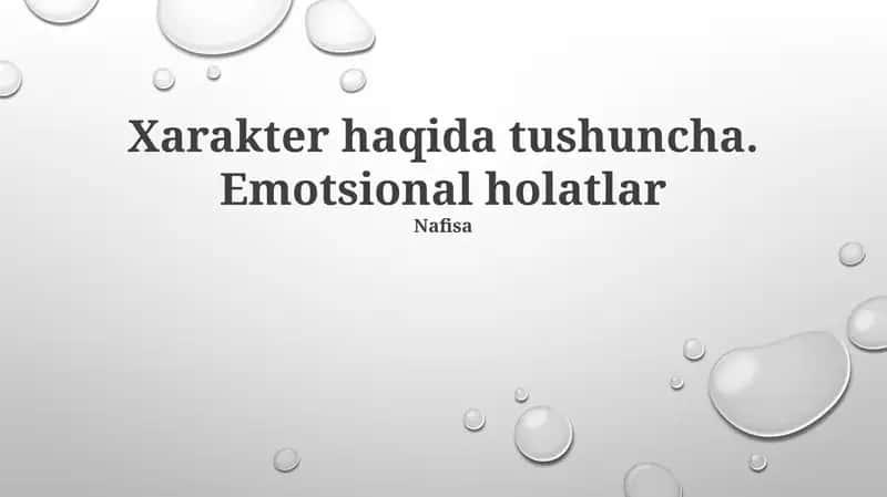 Emotsional holatlar 1