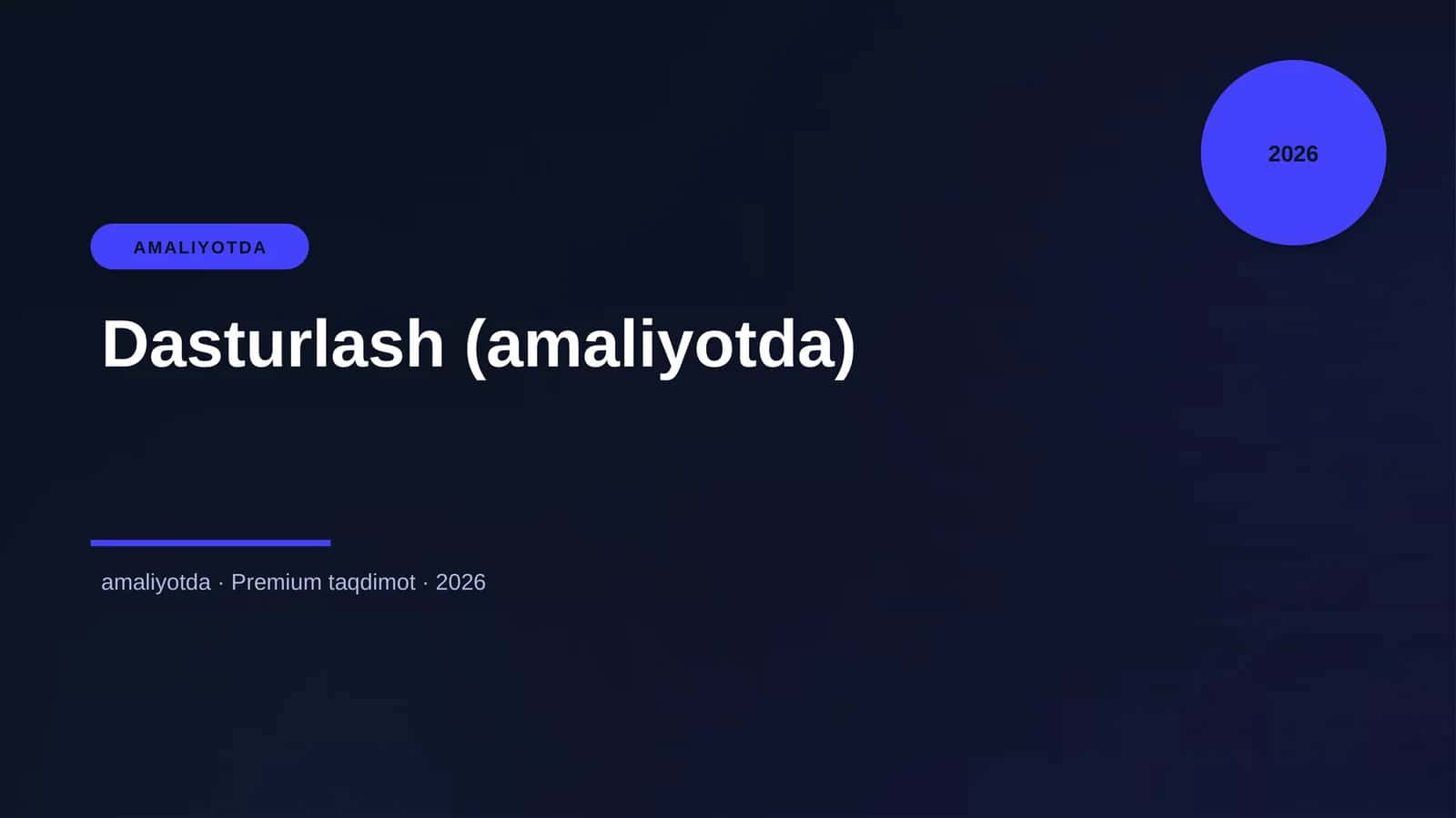 Dasturlash (amaliyotda) 1