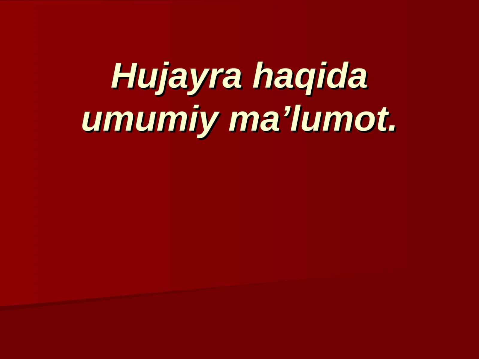 Hujayra 1