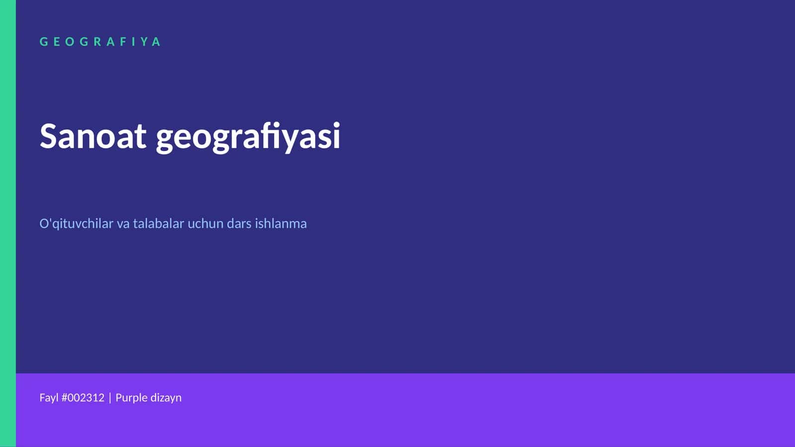 Sanoat geografiyasi 1