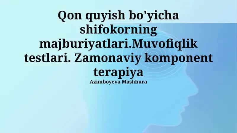 Zamonaviy komponentli terapiya 1