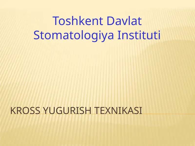 KROSS YUGURISH TEXNIKASI 1