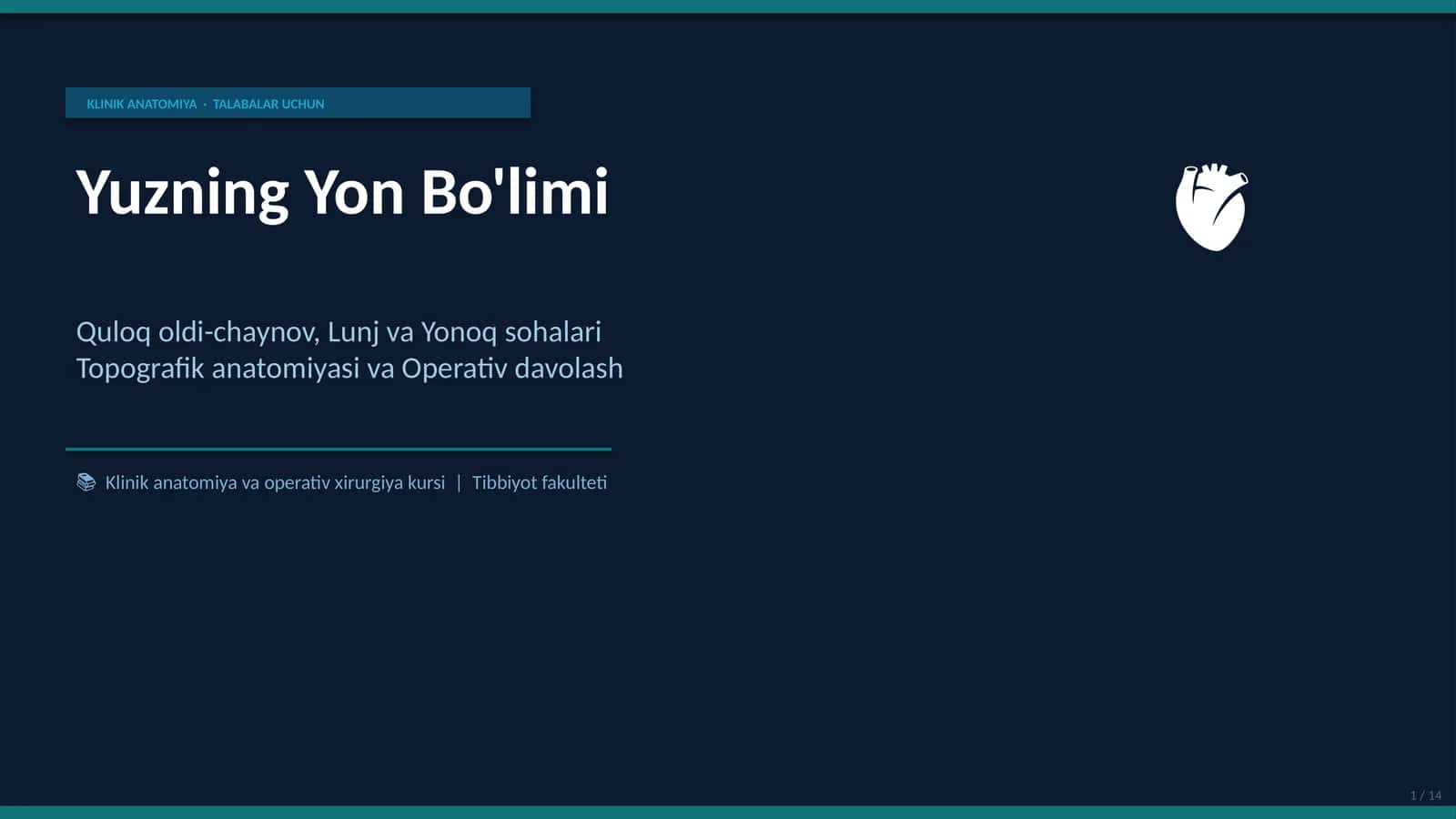 KLINIK ANATOMIYA ·yuzning yon  bolimi 1