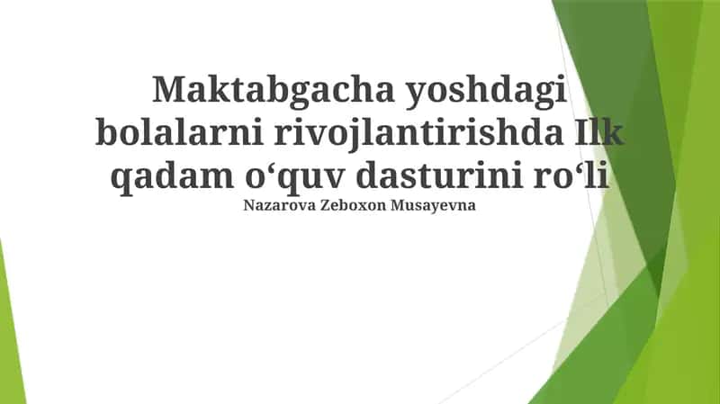 Ilk Qadam 1