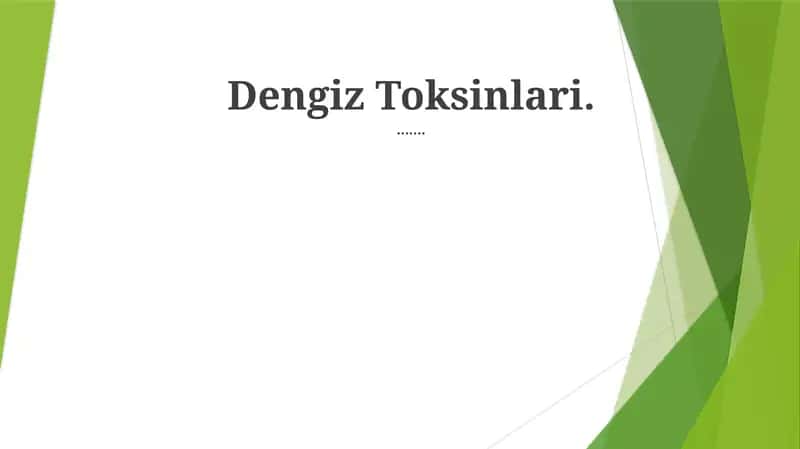 Dengiz Toksinlari 1