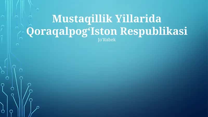 QoraqalpogʻIston Respublikasi 1