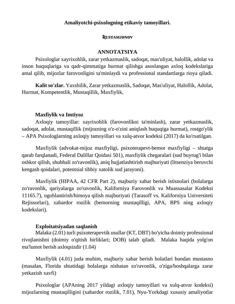 Axloqiy tamoyillar 1