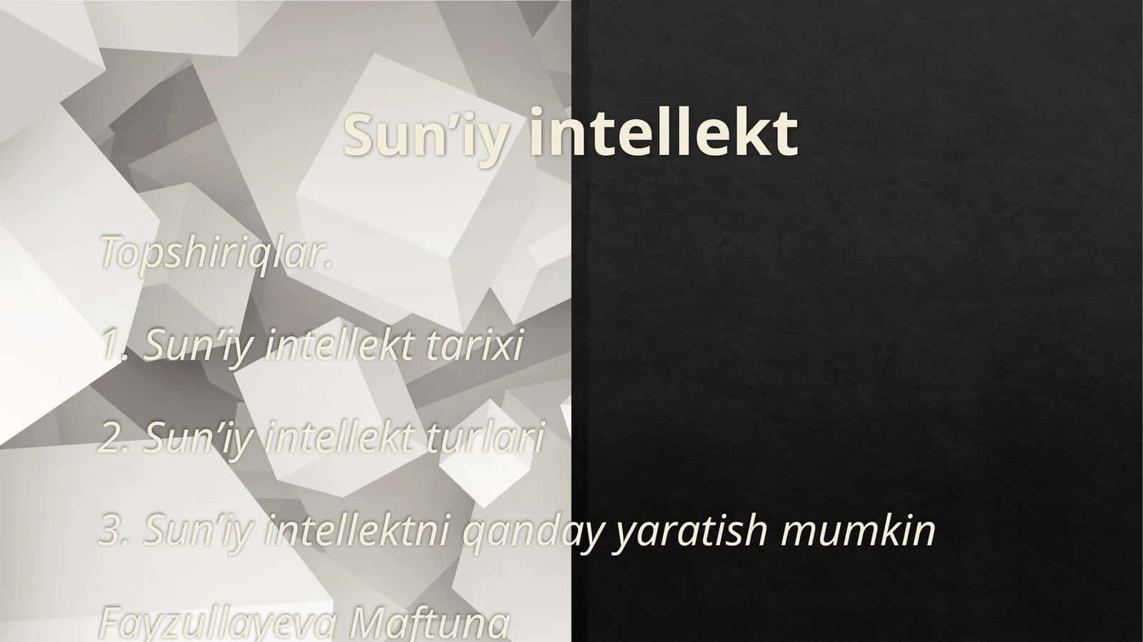Sun’iyintellekt 1