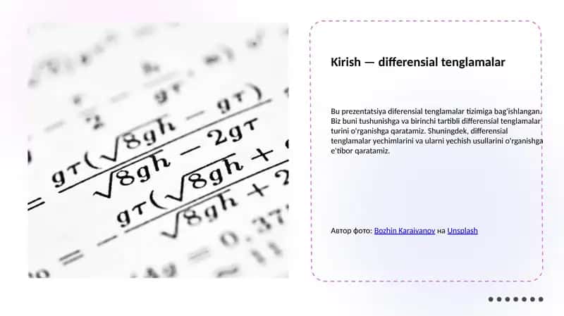 Differensial tenglamalar 1