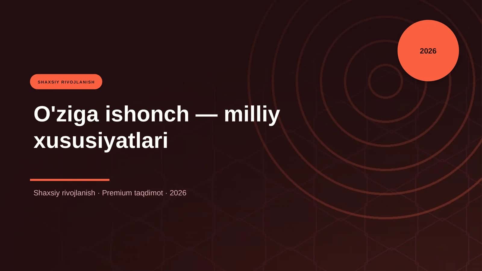 O'ziga ishonch — milliy xususiyatlari 1