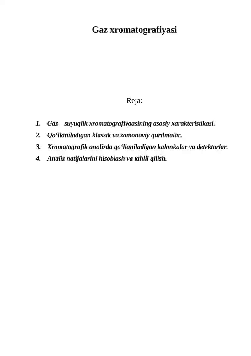Gaz xromatografiyasi