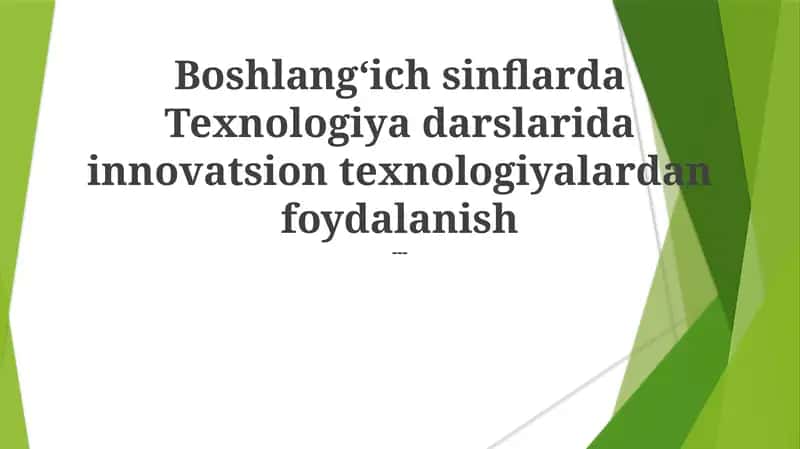 Innovatsion texnologiyalar va 3D printer foydalanish 1