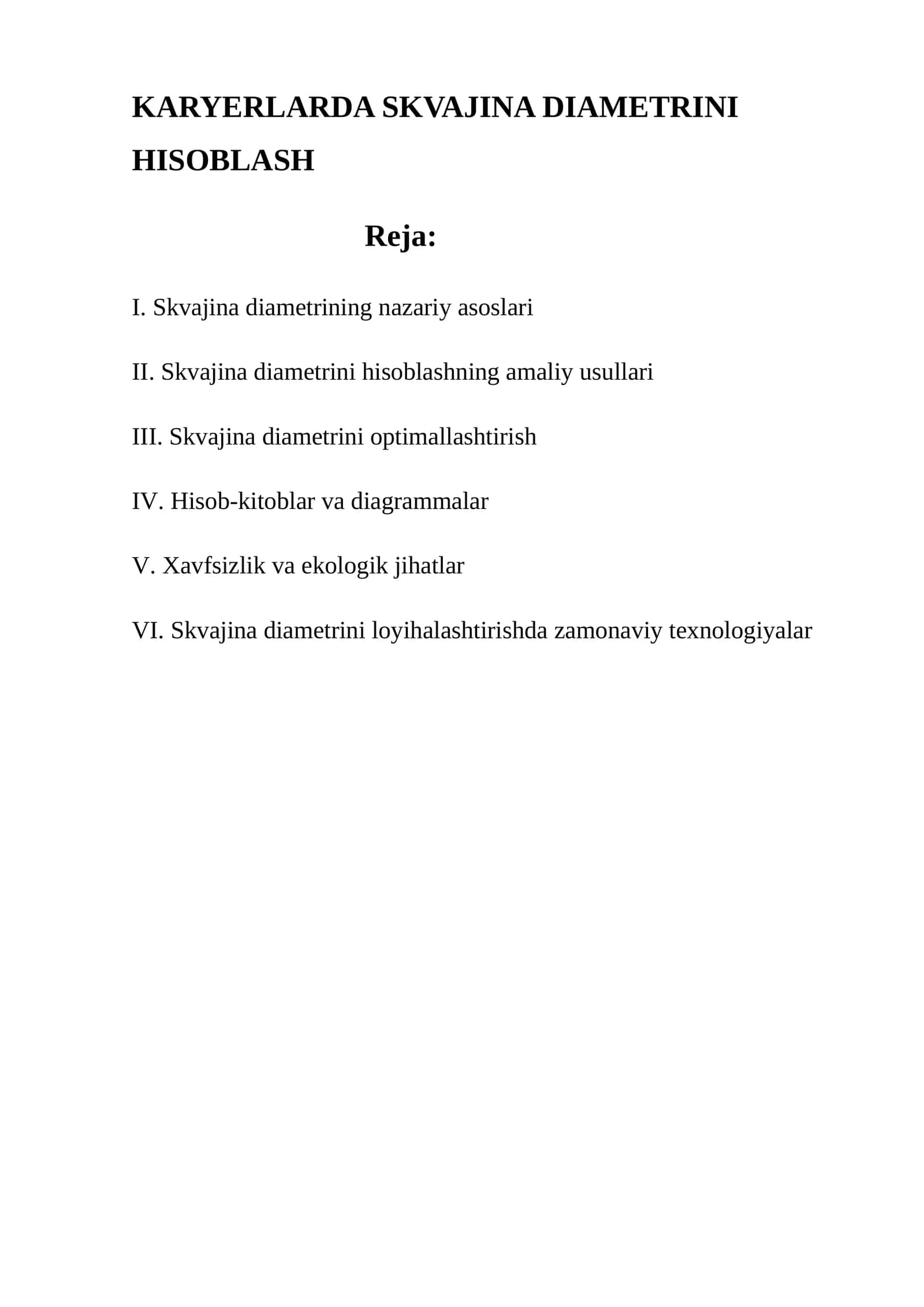 Skvajina diametrini hisoblash 1