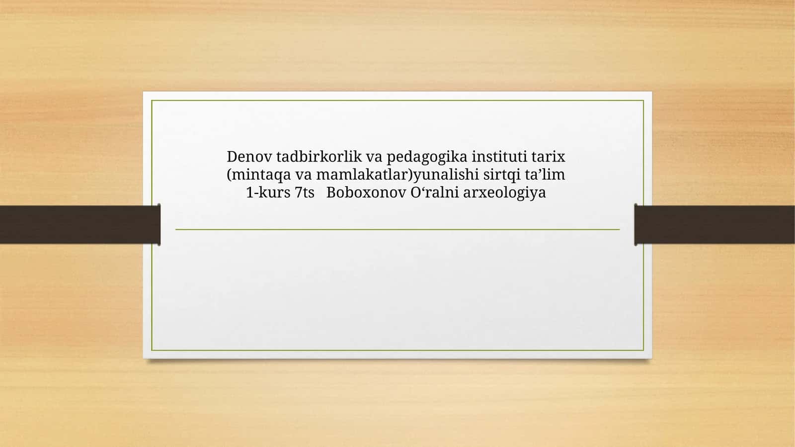 Neolit davri haqida arxeologiya 1