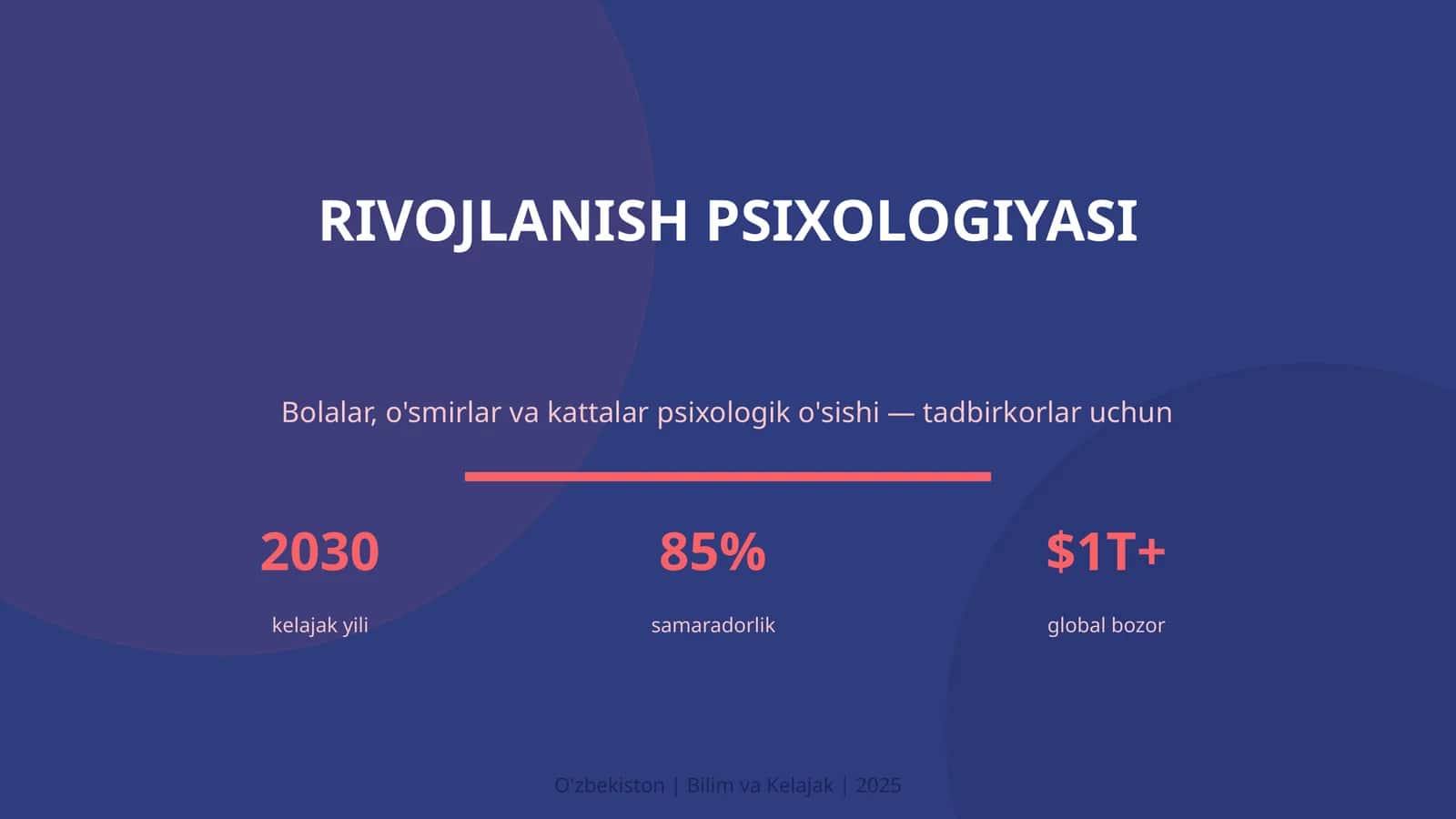 Rivojlanish psixologiyasi 1