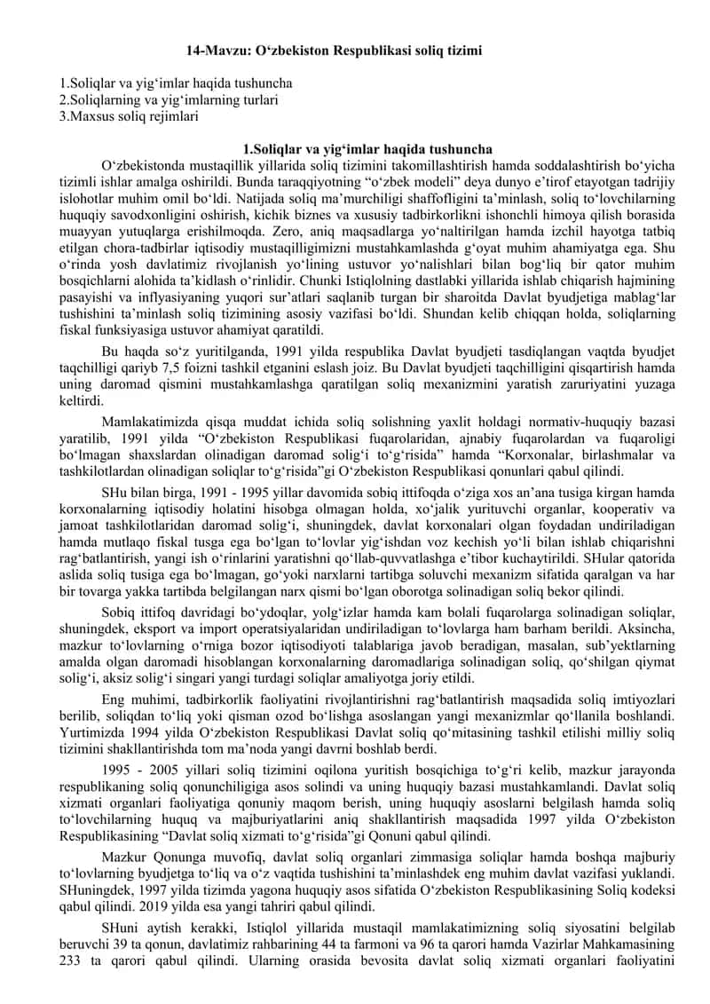O‘zbekiston Respublikasi soliq tizimi 1