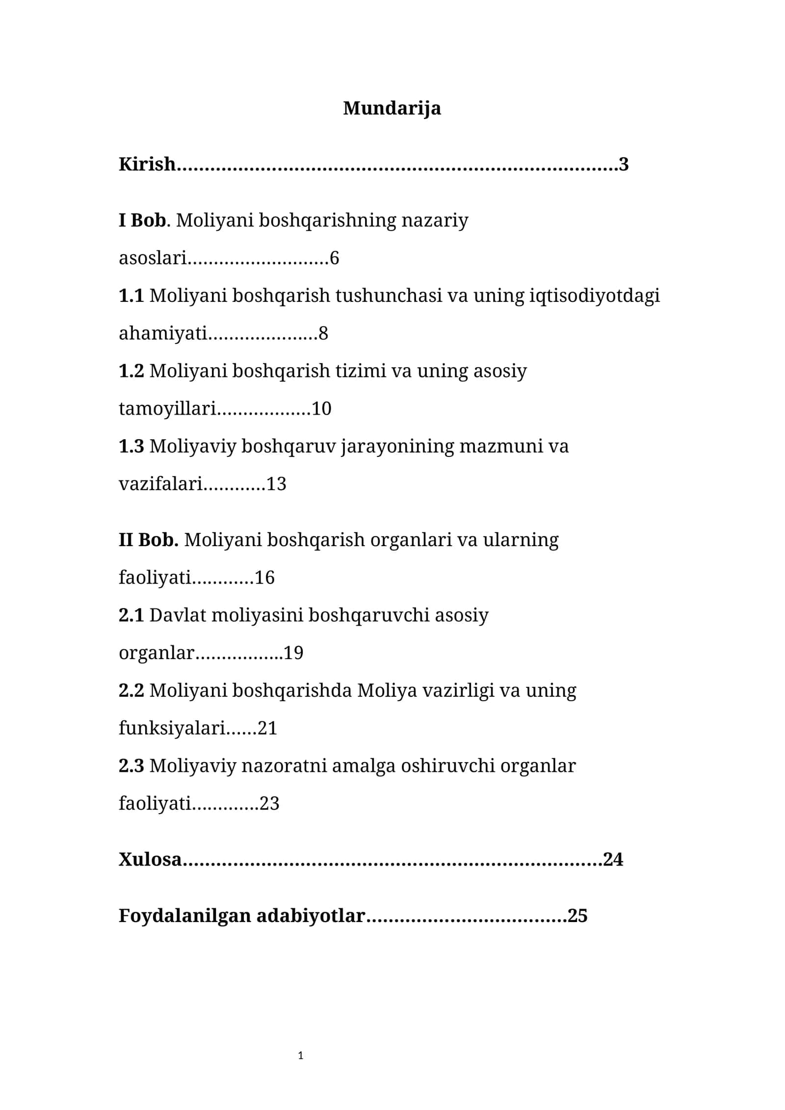 Moliyani boshqarish tizimi 1