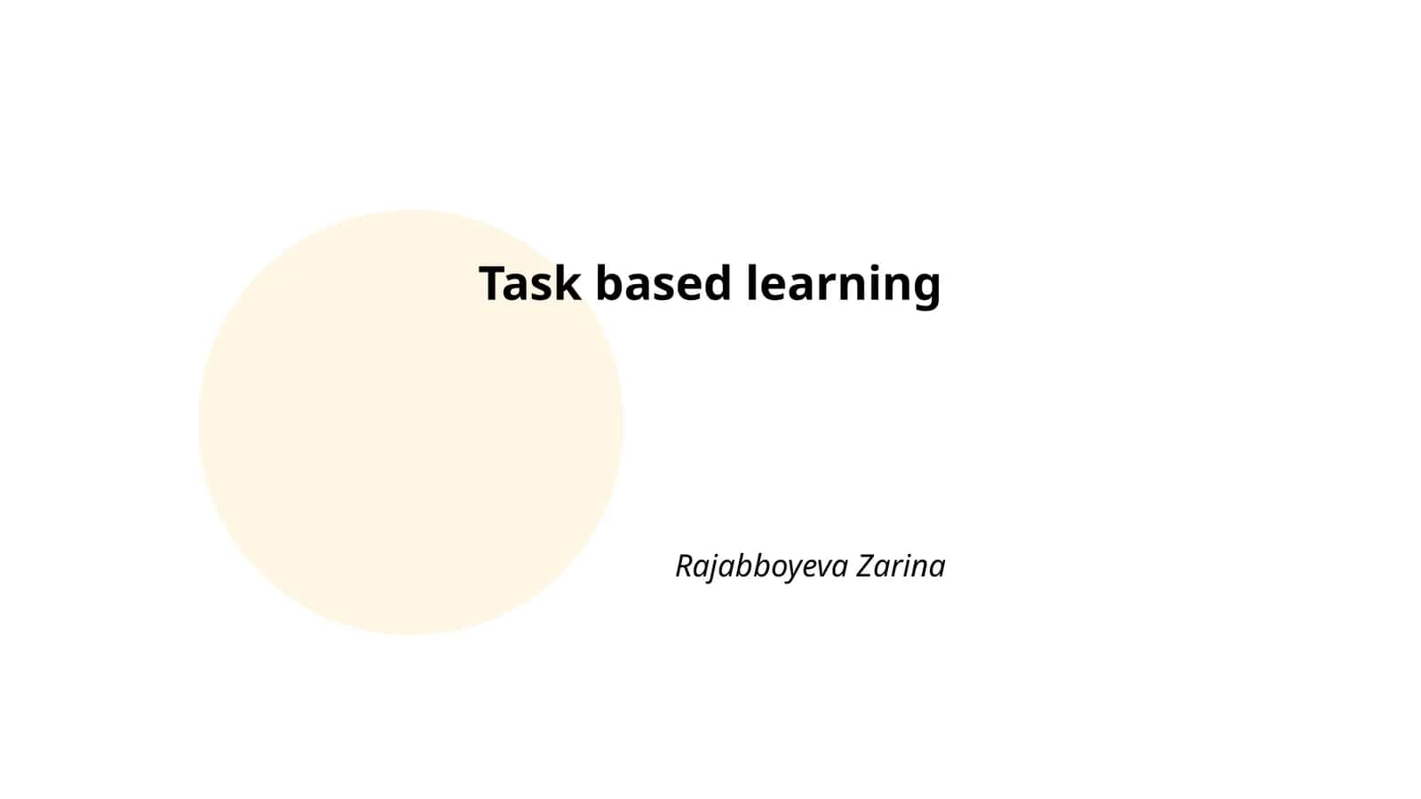 Task based learning 1