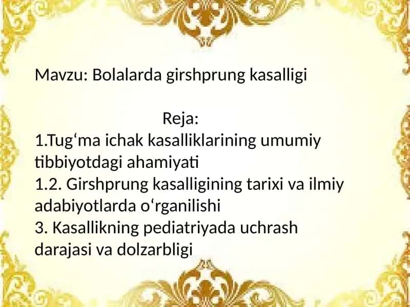 Bolalarda girshprung kasalligi 1