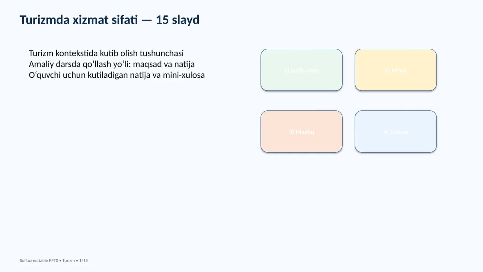 Turizm kontekstida kutib olish tushunchasi 1
