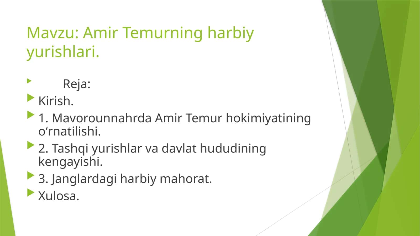 Amir Temurning harbiy yurishlari 1