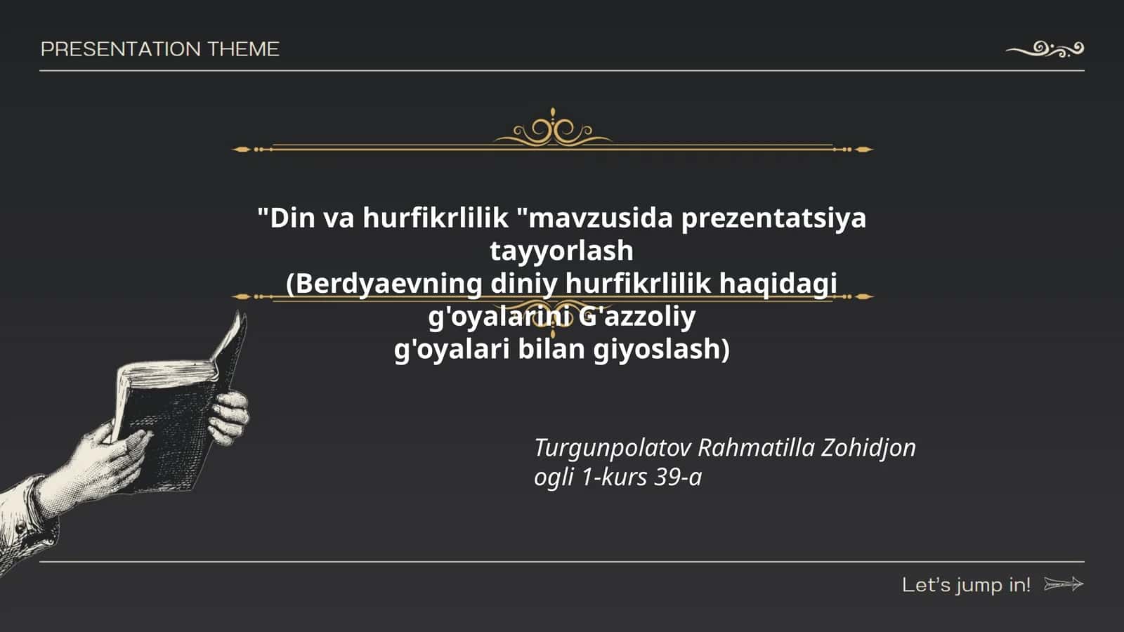 Din va hurfikrlilik prezentatsiya 1