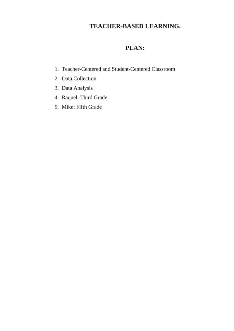 Teacher-Based Learning 1