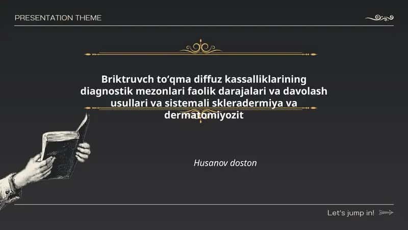 Briktruvch toʻqma diffuz kassalliklarining diagnostik mezonlari 1