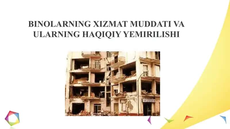 BINOLARNING XIZMAT MUDDATI VA ULARNING HAQIQIY YEMIRILISHI 1