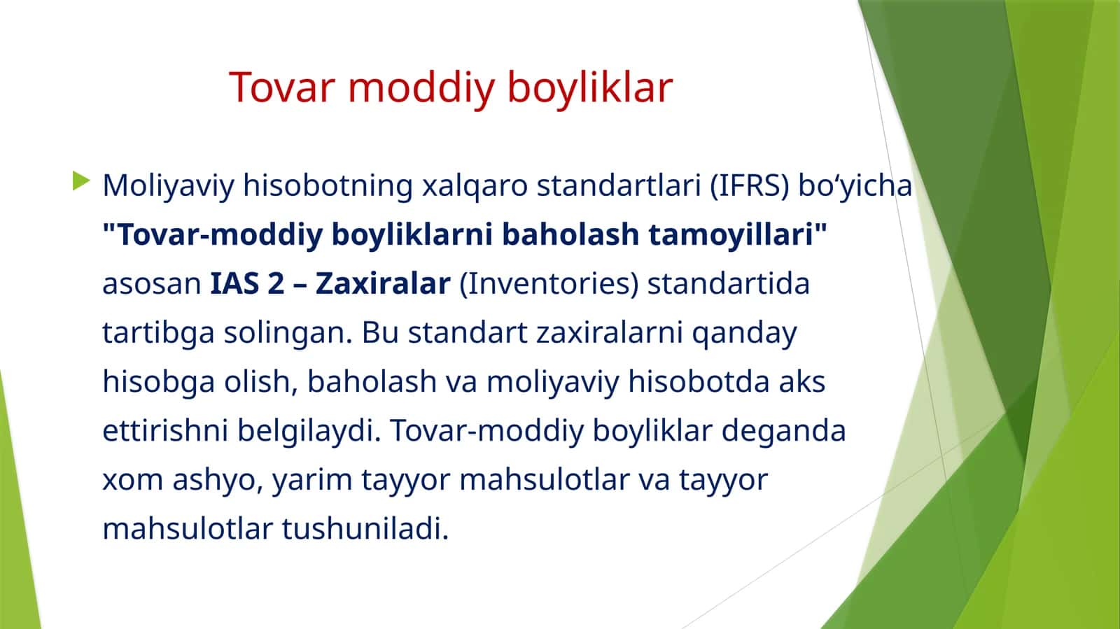 Tovar-moddiy boyliklar 1