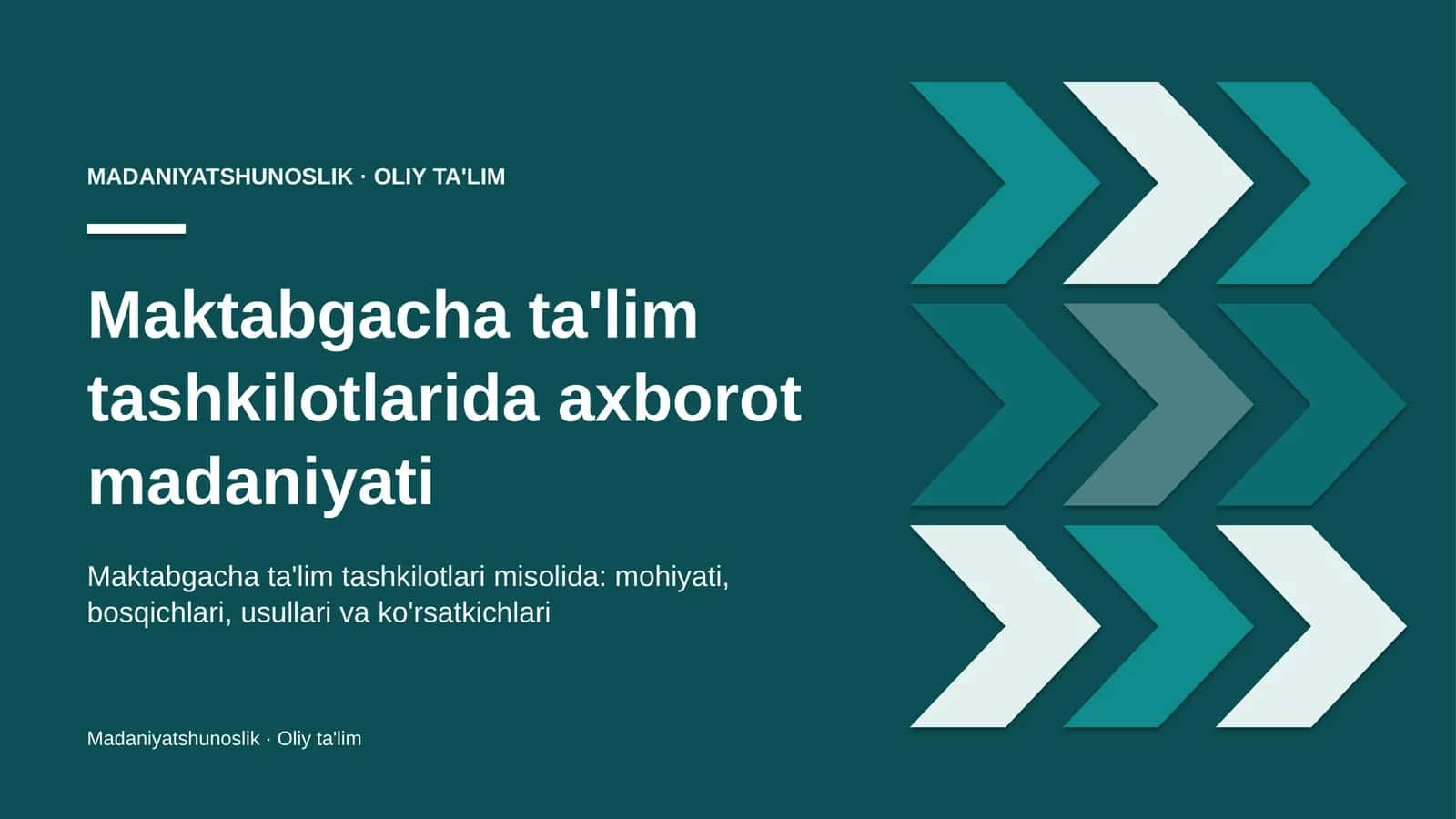maktabgacha ta'lim tashkilotlarida axborot madaniyati 8273 1