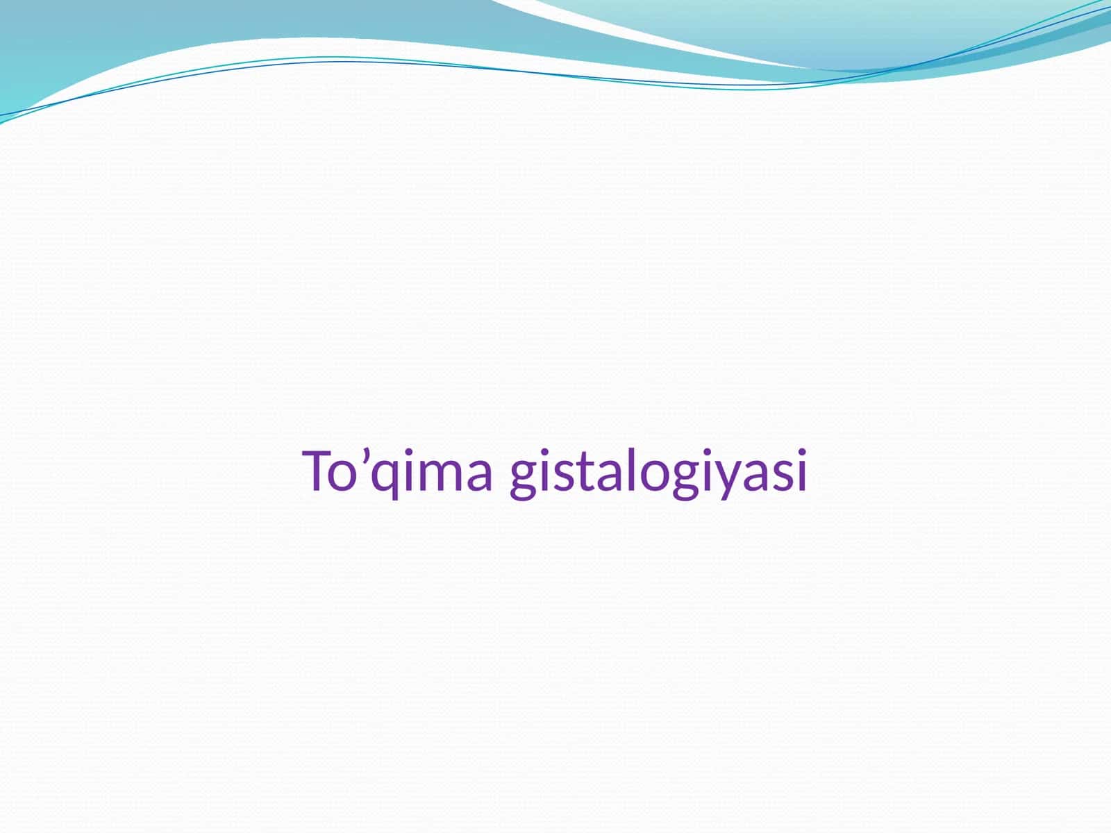 To’qimagistalogiyasi 1