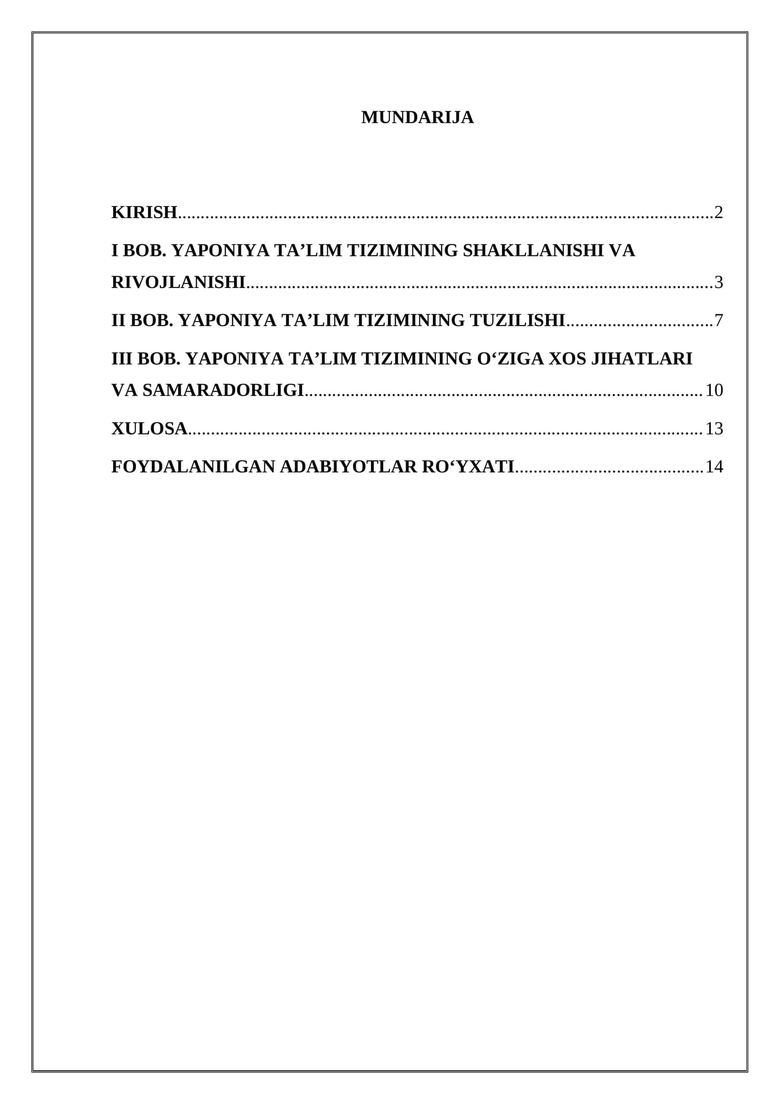 Yaponiya Ta’lim Tizimi 1