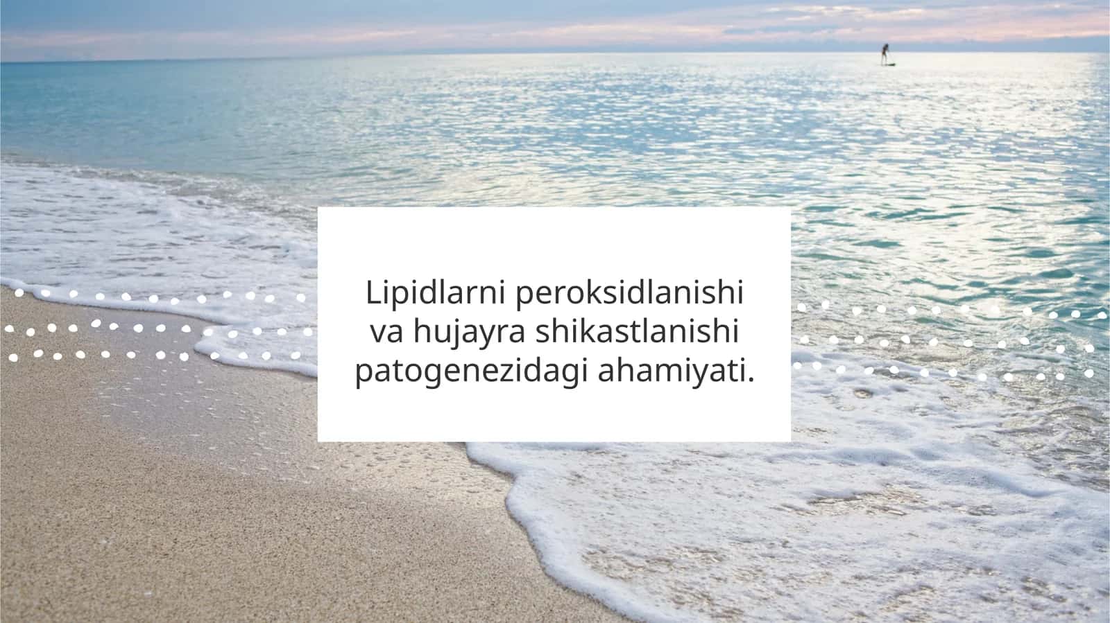 Lipidlarni peroksidlanishi, va hujayra shikastlanishi 1