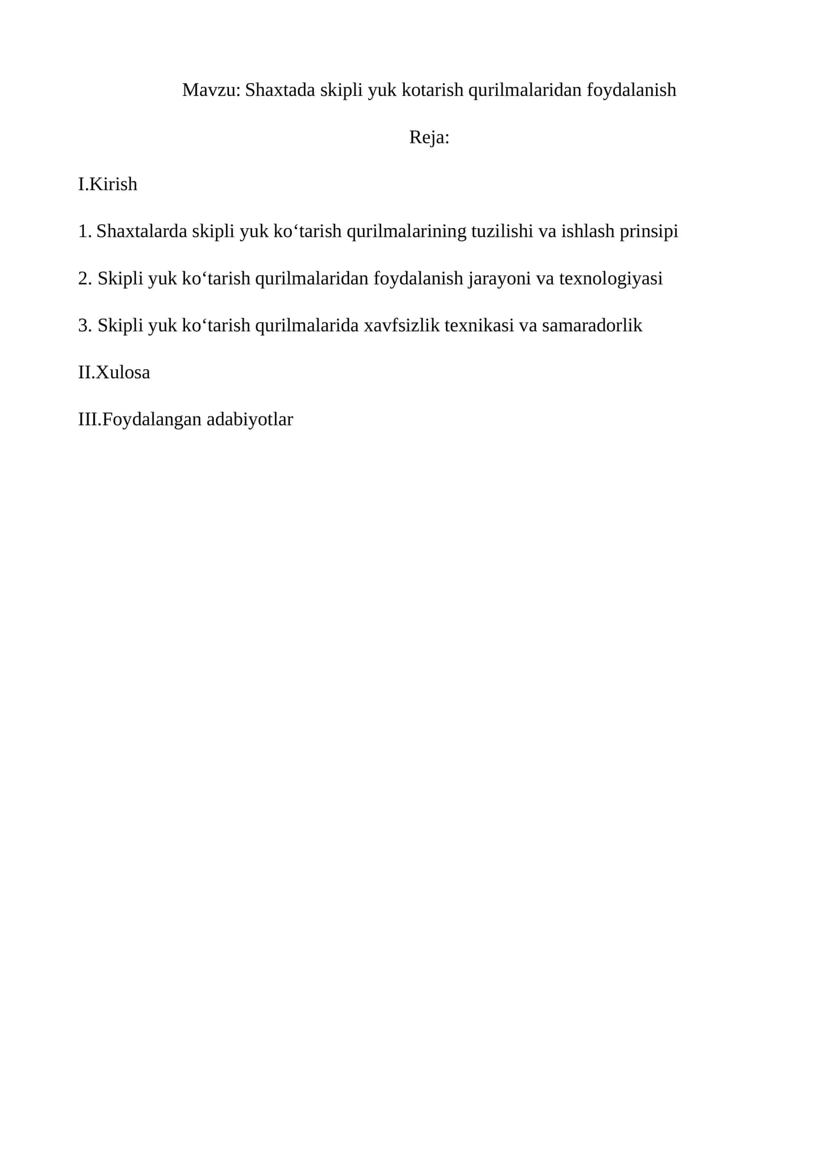 Skipli yuk ko‘tarish qurilmalari 1
