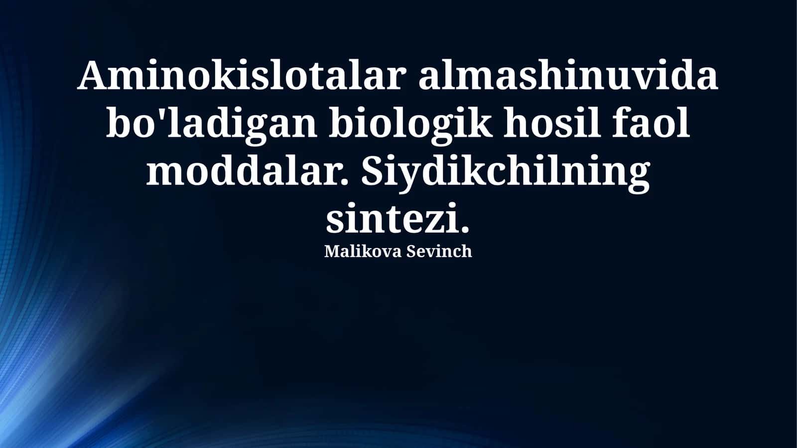 Aminokislotalar almashinuvida 1