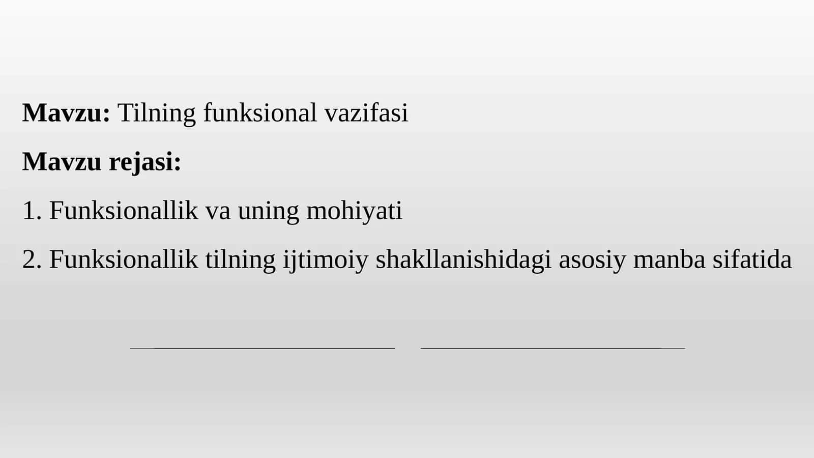 Tilning funksional vazifasi 1