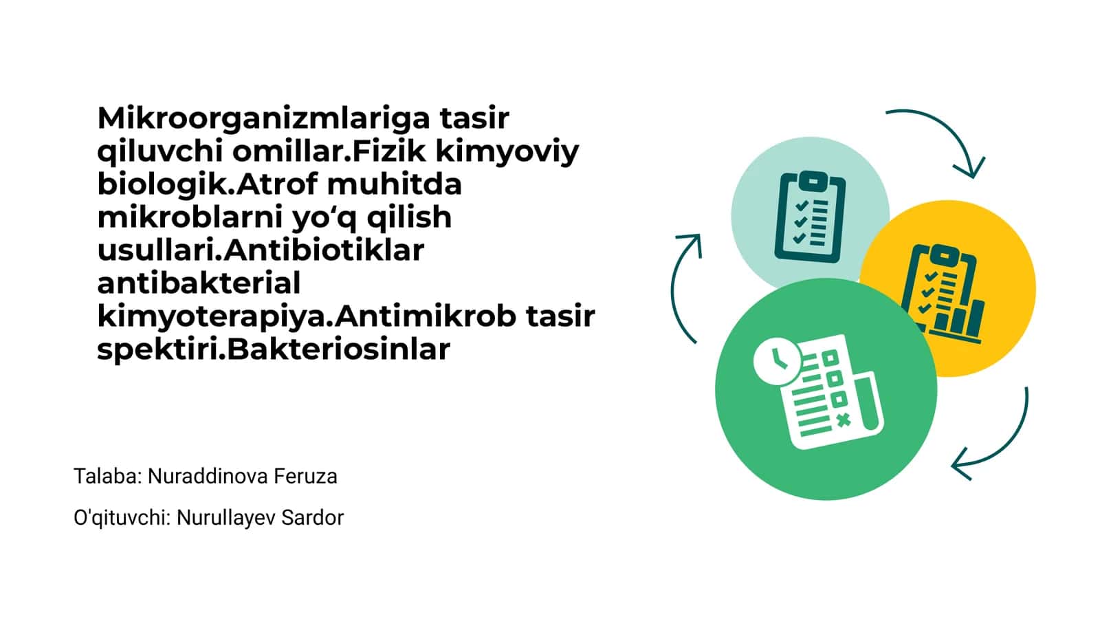 Mikroorganizmlarga ta'sir qiluvchi omillar 1