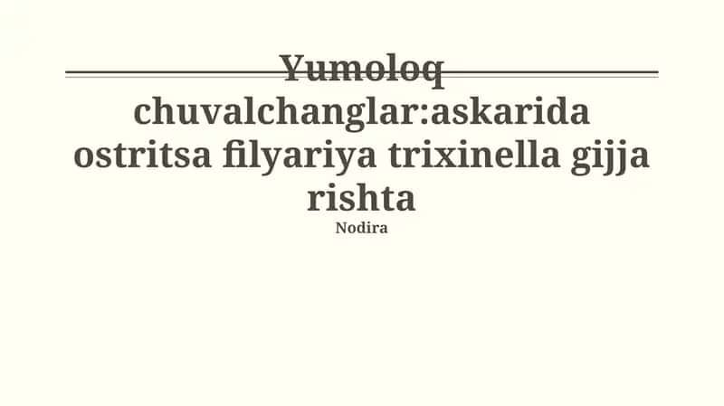 Yumaloq chuvalchanglar 1
