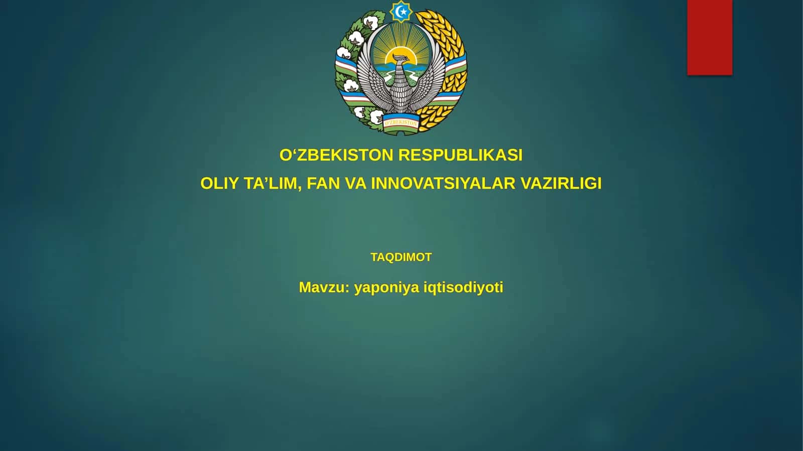 Yapon iqtisodiyoti 1