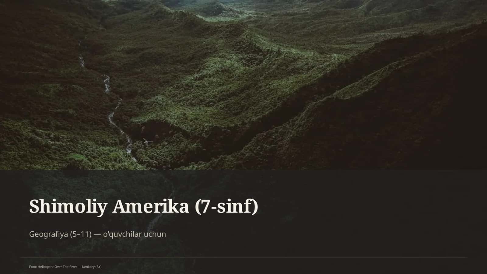 Shimoliy Amerika (7-sinf) 1