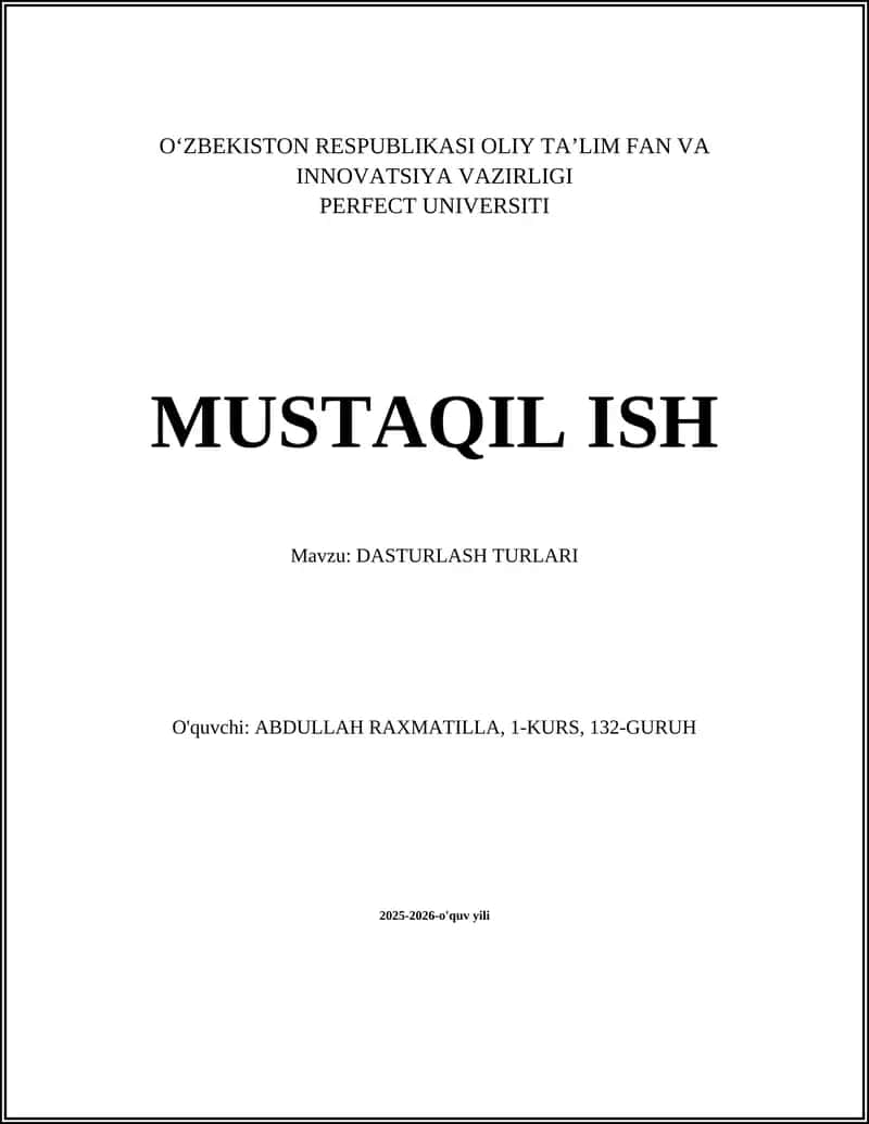 Imperativ dasturlash 1