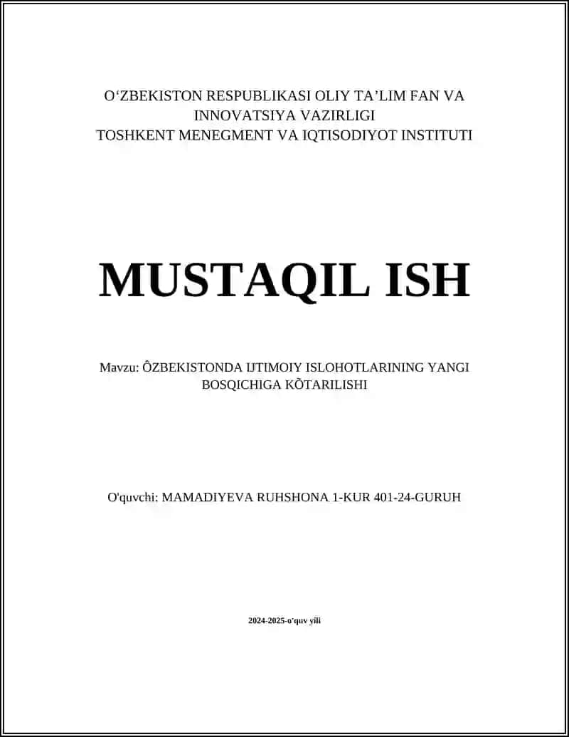 Ta'lim tizimidagi islohotlar