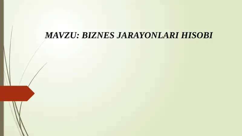 BIZNESJARAYONLARIHISOBI 1