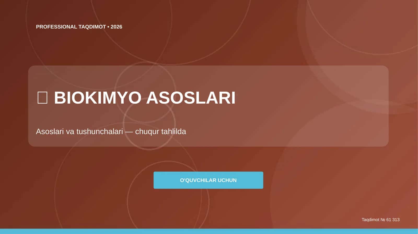 BIOKIMYO ASOSLARI 1