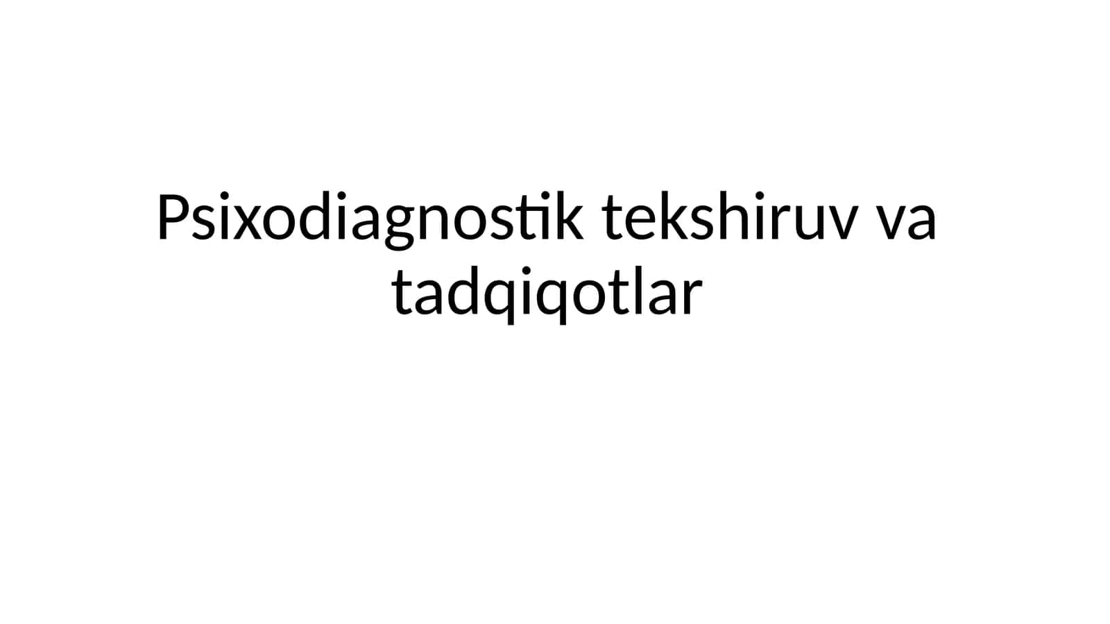 Psixodiagnostik tekshiruv 1