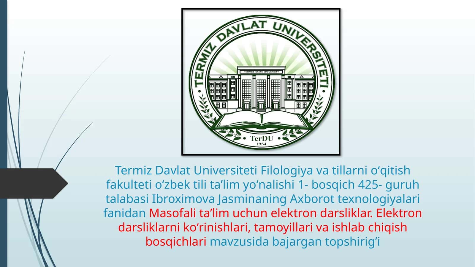 Masofalitaʼlim uchun elektron darsliklar 1